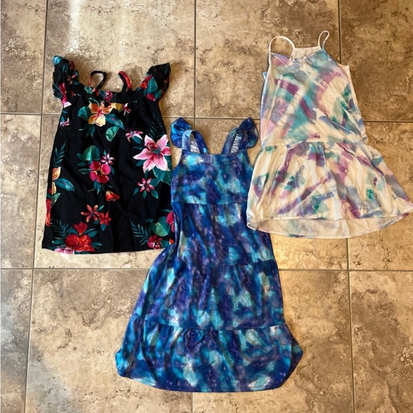 Floral and Tie-Dye Kids Dress Set - Picture 1 of 1